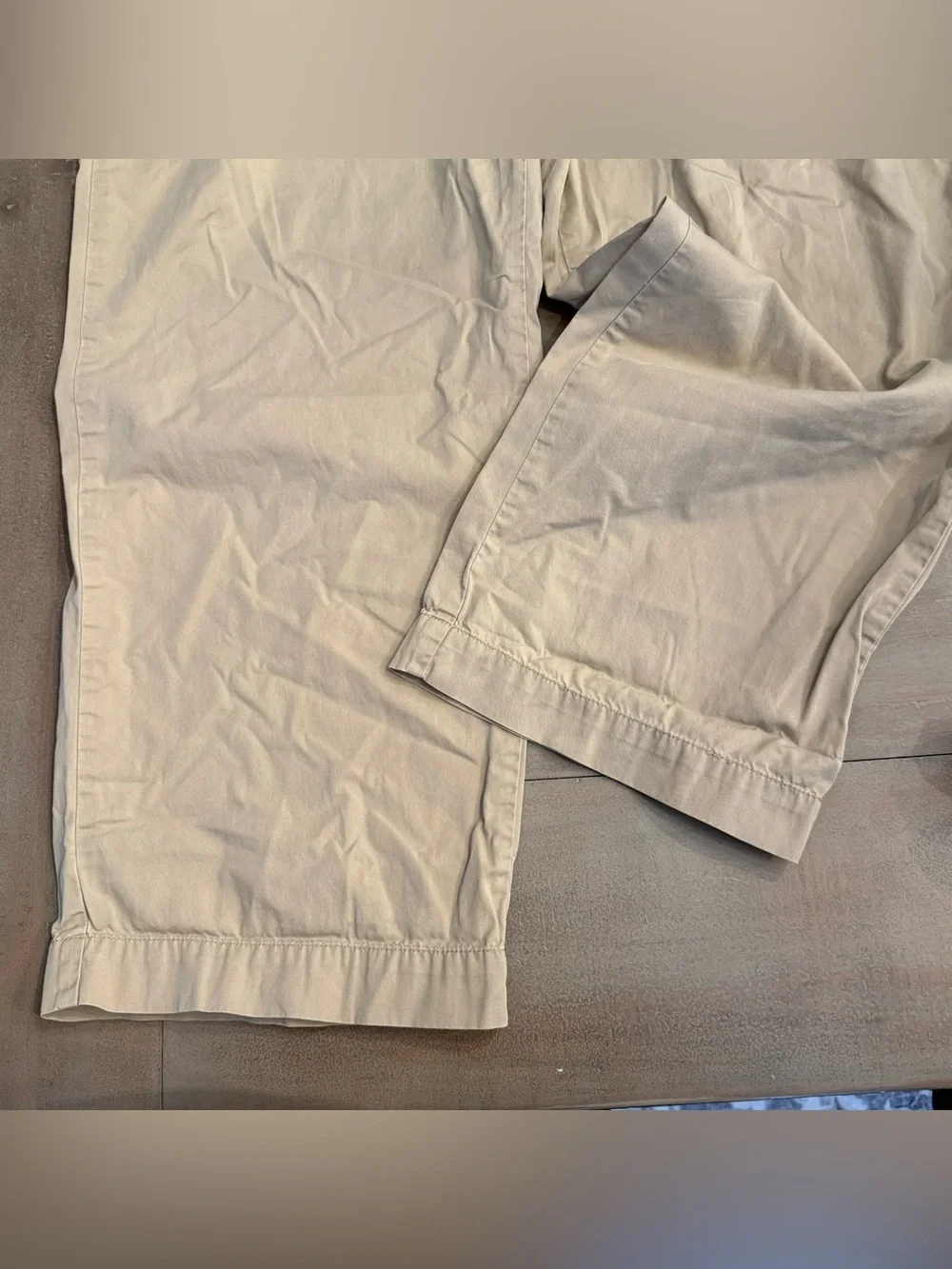 Polo Ralph Lauren Men's Beige Pleated Chino Pants Cotton Twill Straight 34x30